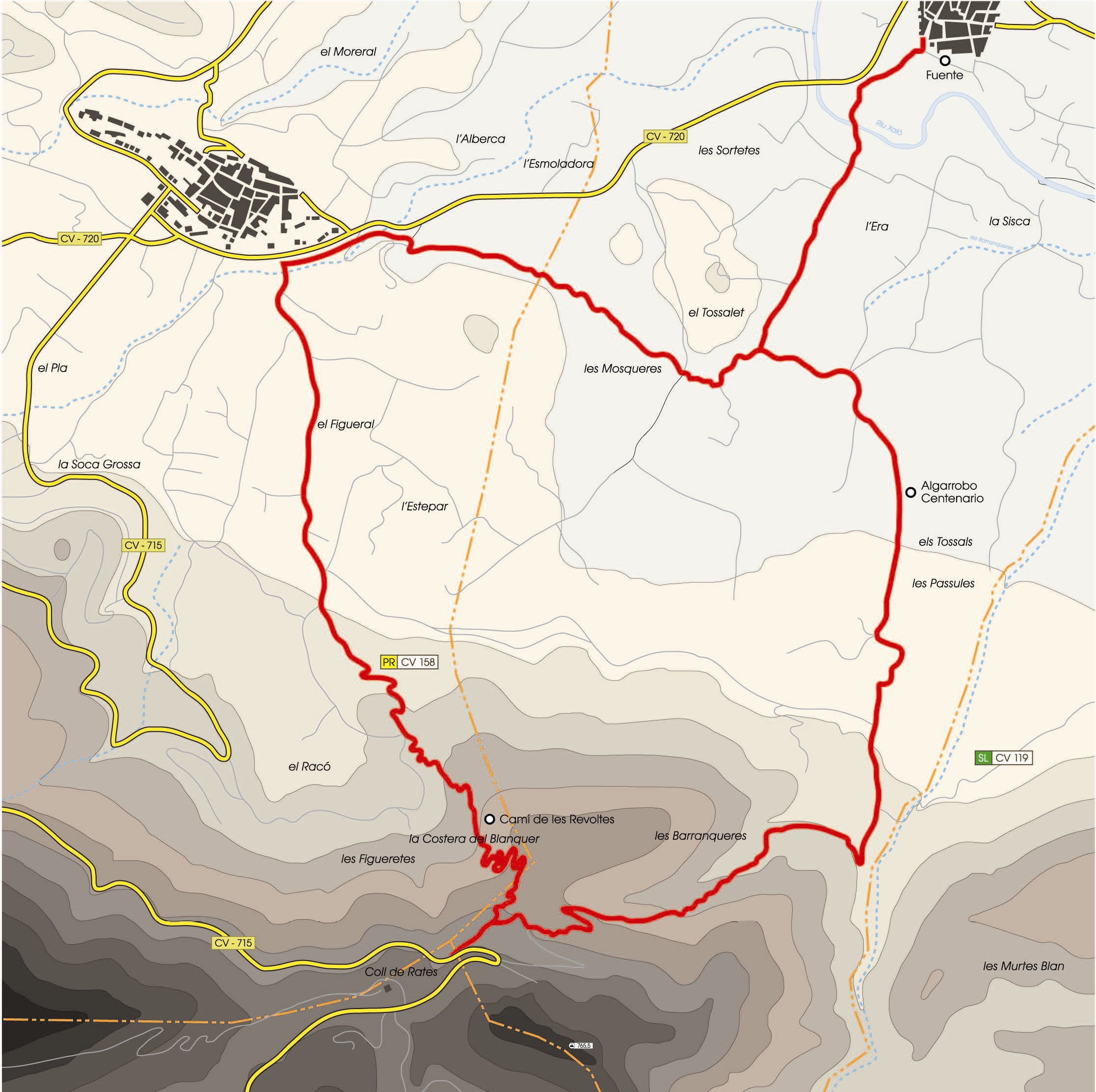 Mapa Senderismo 9 de octubre – Alcalalí Turismo