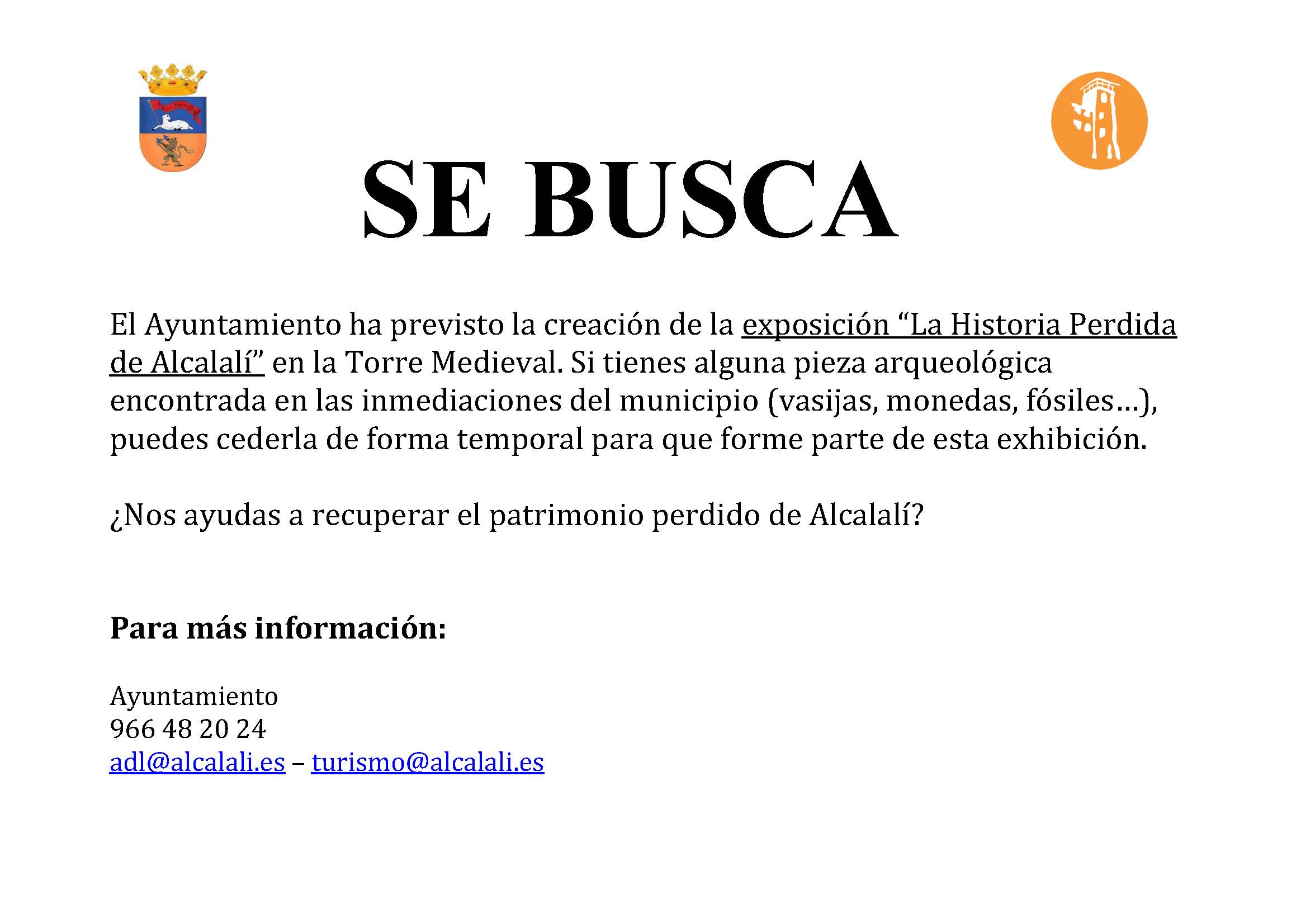 Llamamiento público de la exposición La Historia Perdida de Alcalalí – Alcalalí Turismo