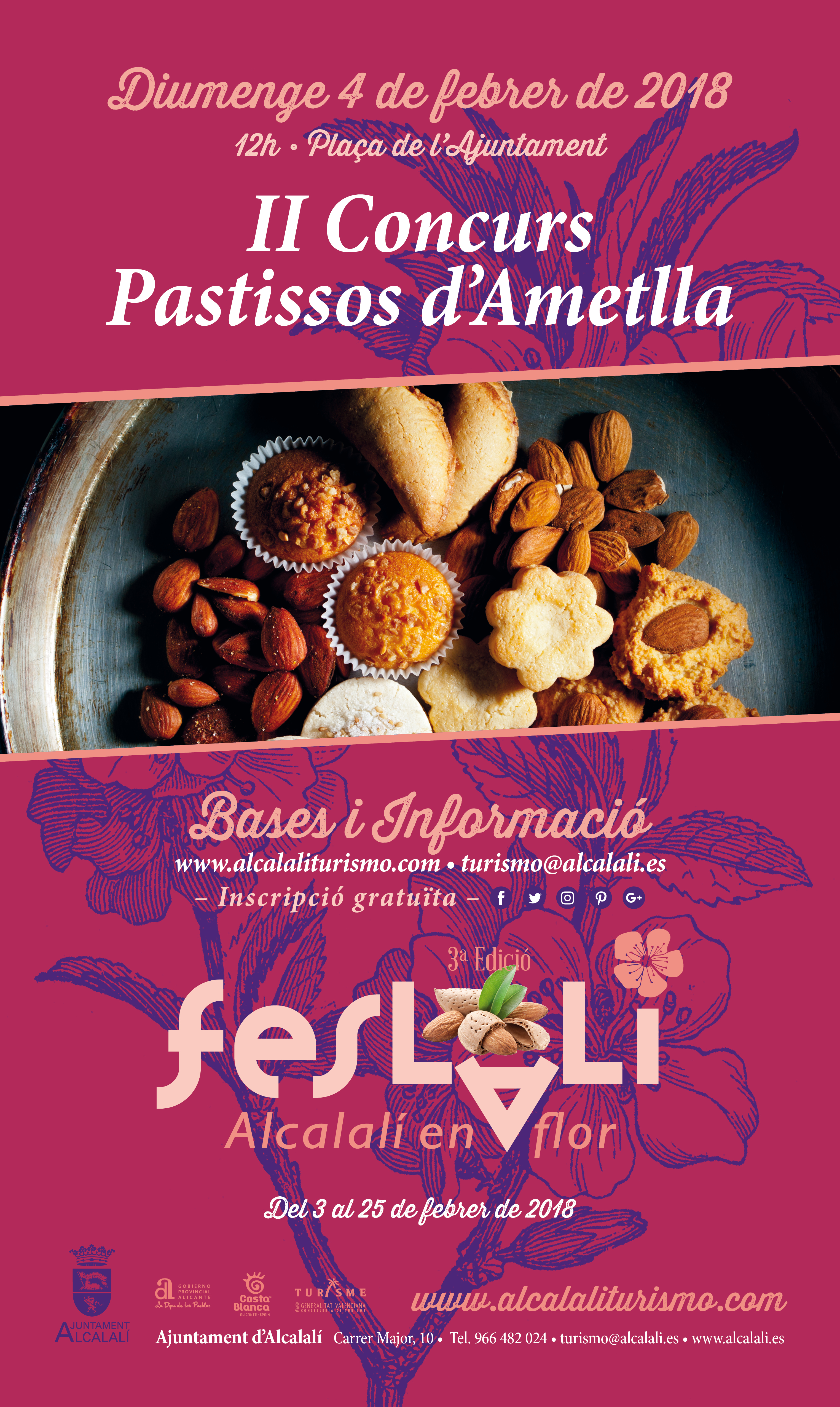 Cartel II Concurs de Pastissos d’Ametlla Feslalí – Alcalalí turismo