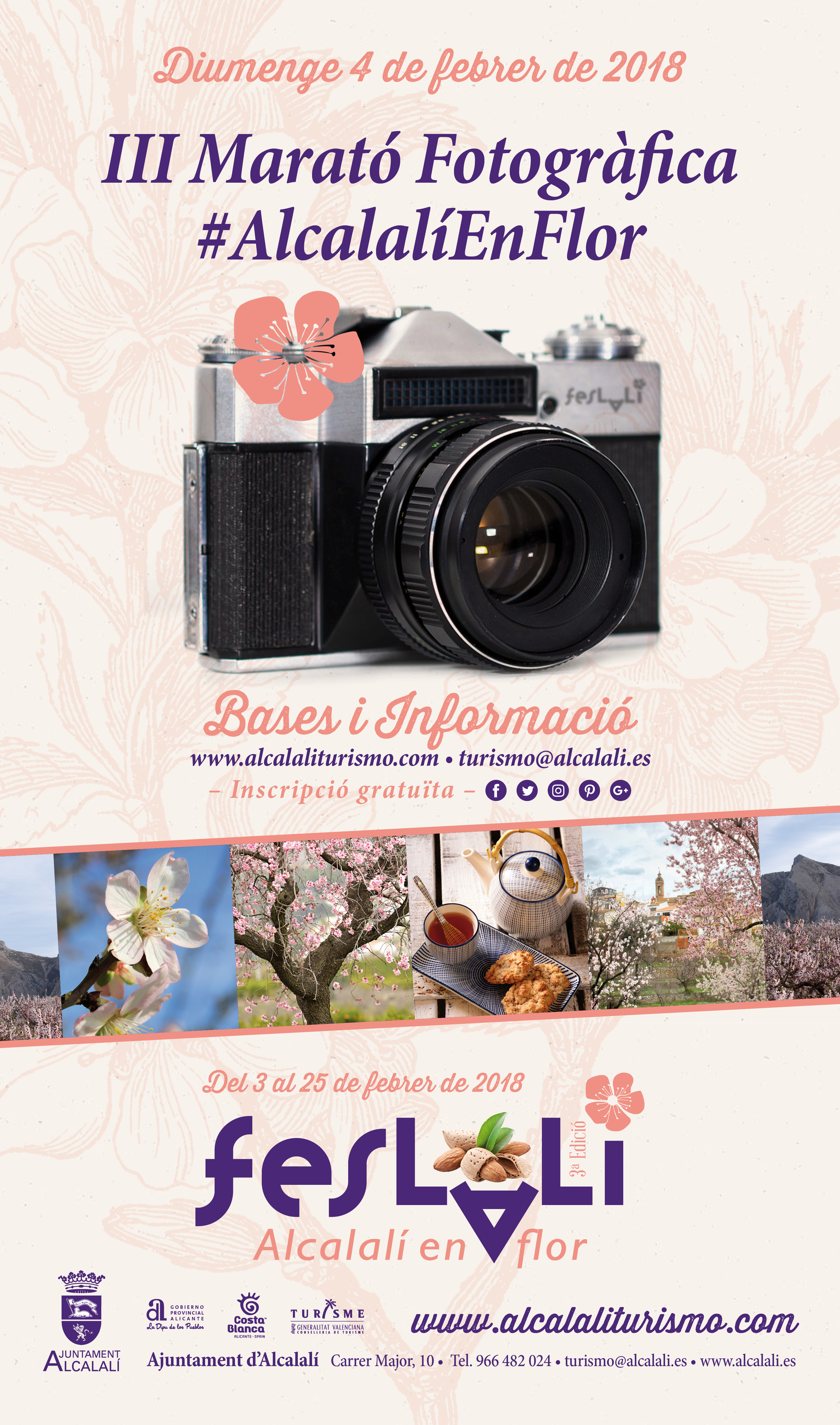 Cartel III Marató Fotogràfica #AlcalalíEnFlor – Alcalalí turismo